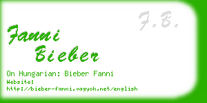 fanni bieber business card